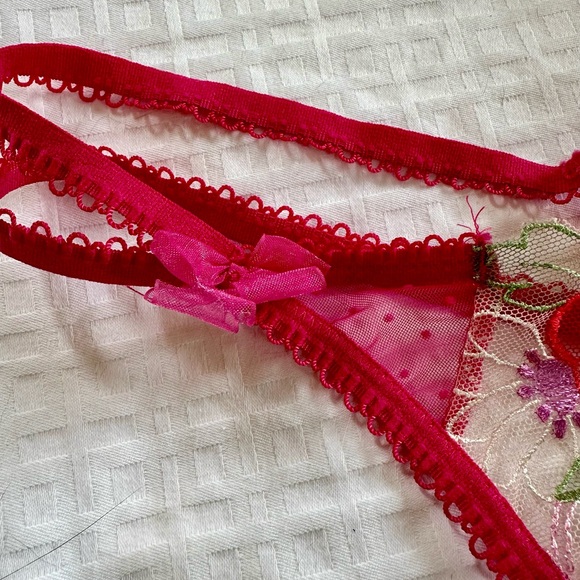 Victoria’s Secret For Love and Lemons Luella Thong Panty Pink - Picture 7 of 13